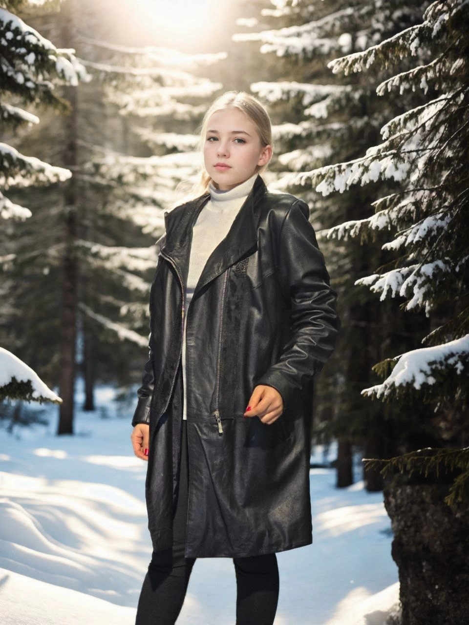 ASSEMA Kadın Premium Doğal Kürk Uzun Kollu Deri Ceket - Siyah