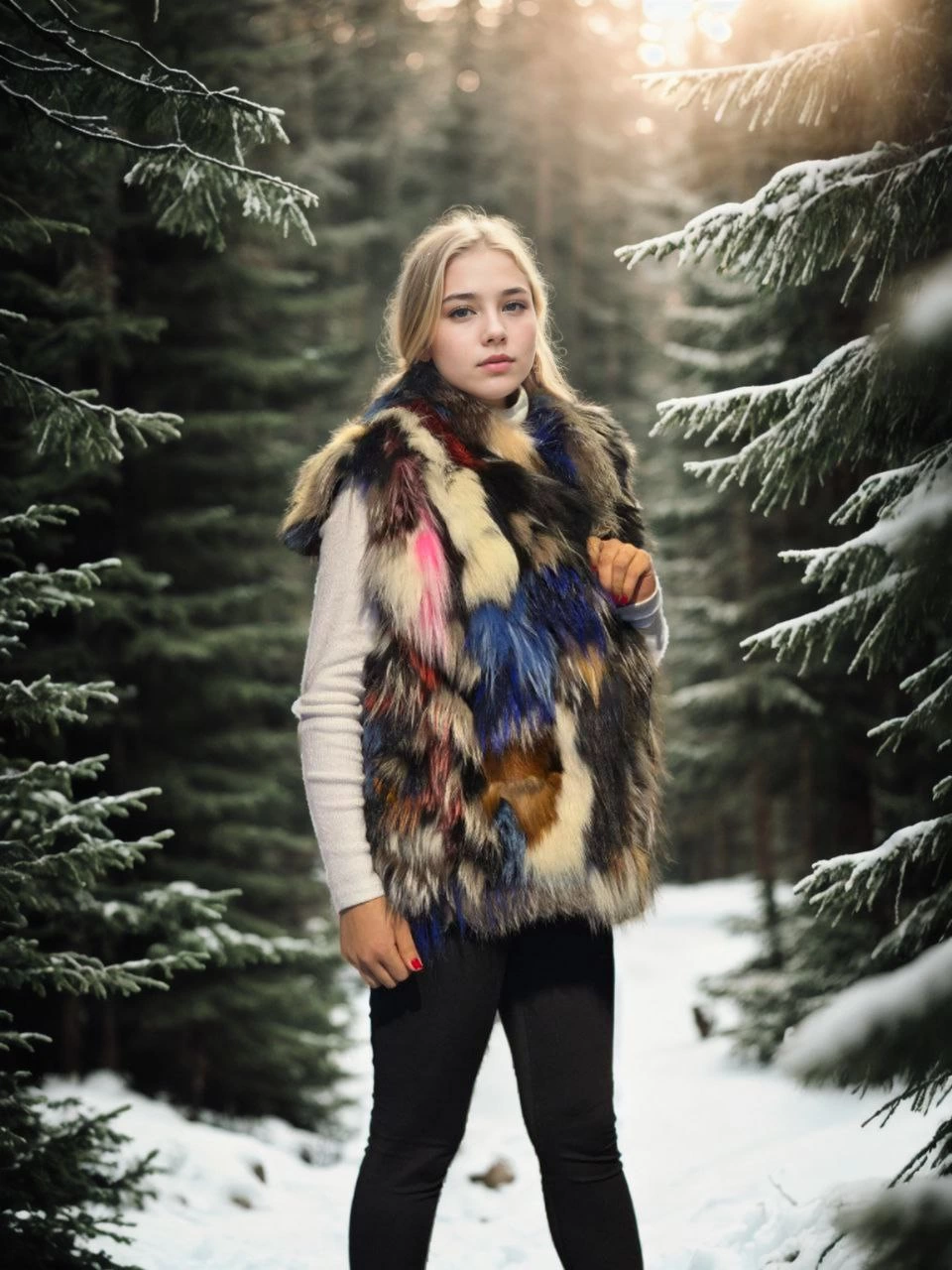 ASSEMA Kadın Premium Doğal Kürk Kolsuz Deri Ceket - Siyah