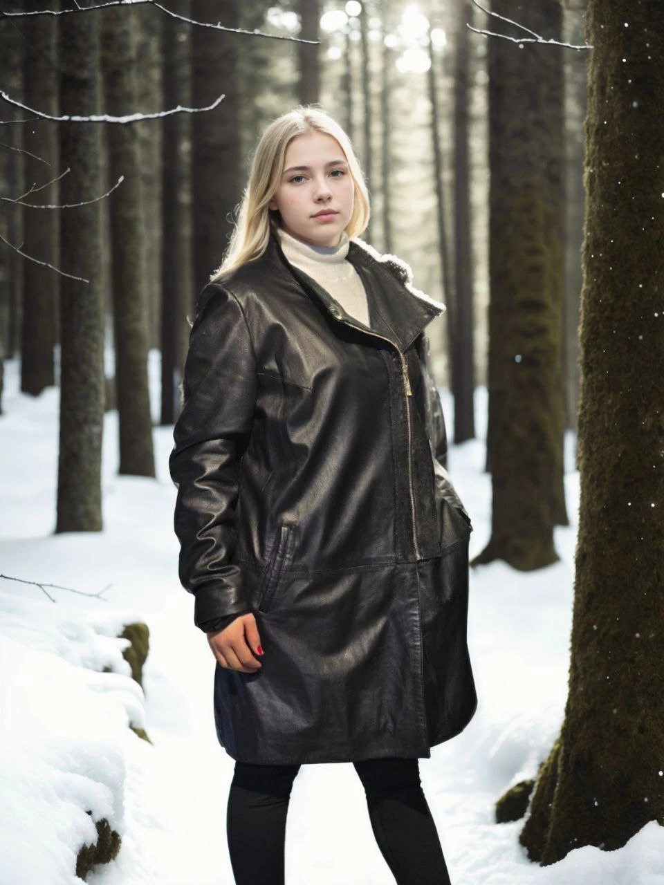 ASSEMA Kadın Premium Doğal Kürk Uzun Kollu Deri Ceket - Siyah