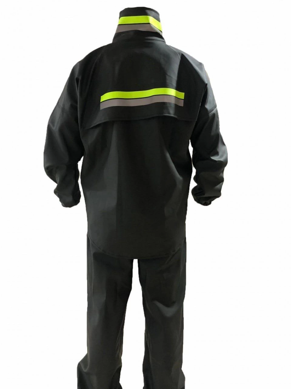 ASSEMA ERKEK Tam Kalıp Motorcu Kurye Su Gecirmez Yağmurluk Takım - Siyah