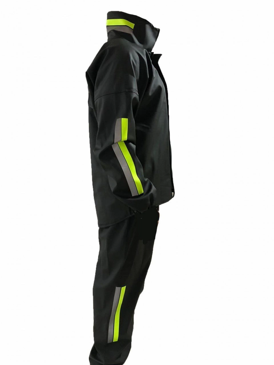 ASSEMA Erkek Motorcu Kurye Su Geçirmez Yağmurluk Takım - Siyah